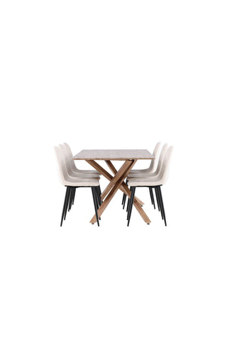 Venture Home Piazza matbord med Polar matstol