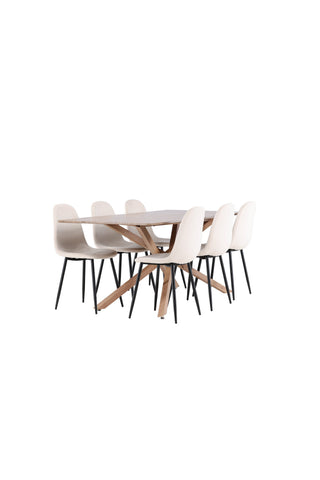 Venture Home Piazza matbord med Polar matstol