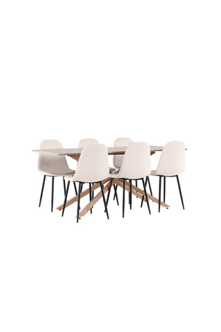 Venture Home Piazza matbord med Polar matstol