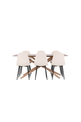 Venture Home Piazza matbord med Polar matstol