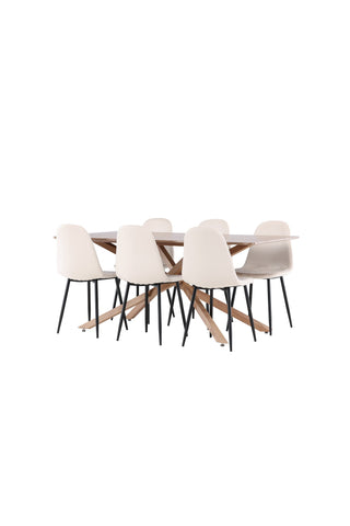 Venture Home Piazza matbord med Polar matstol