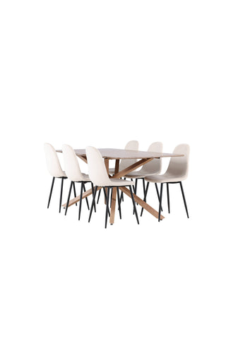 Venture Home Piazza matbord med Polar matstol