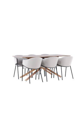 Venture Home Piazza matbord med Evelina matstol