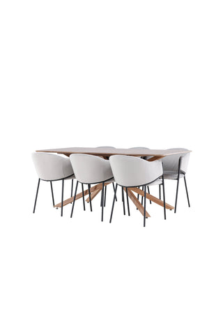 Venture Home Piazza matbord med Evelina matstol