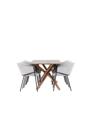 Venture Home Piazza matbord med Evelina matstol