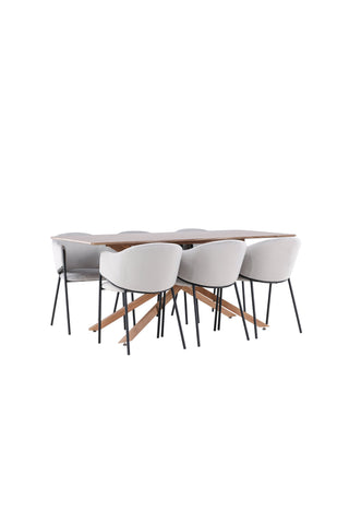 Venture Home Piazza matbord med Evelina matstol