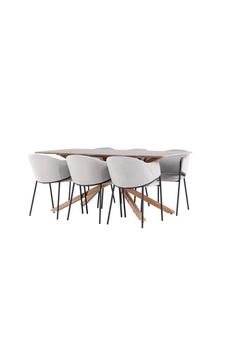 Venture Home Piazza matbord med Evelina matstol