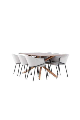 Venture Home Piazza matbord med Evelina matstol