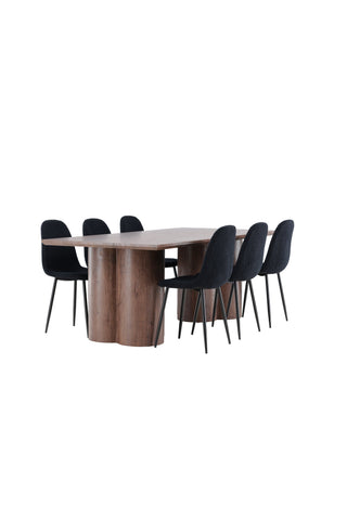 Venture Home Olivia matbord med Polar matstol