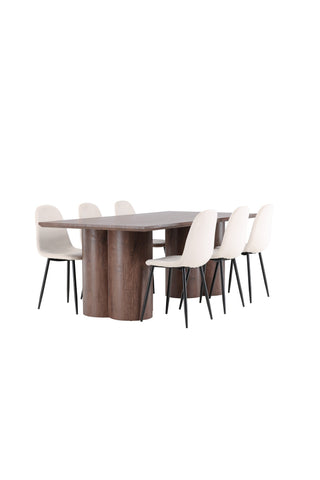 Venture Home Olivia matbord med Polar matstol