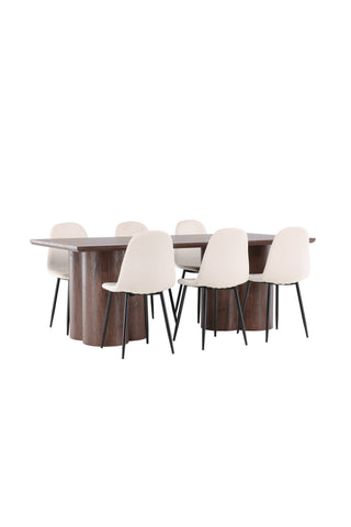 Venture Home Olivia matbord med Polar matstol