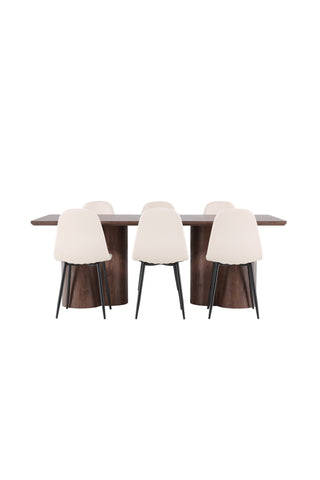 Venture Home Olivia matbord med Polar matstol