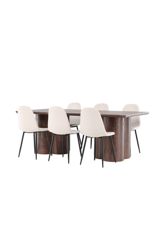 Venture Home Olivia matbord med Polar matstol