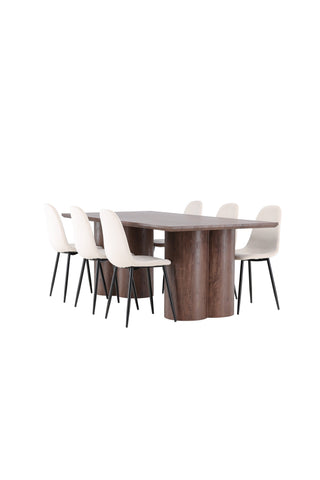 Venture Home Olivia matbord med Polar matstol