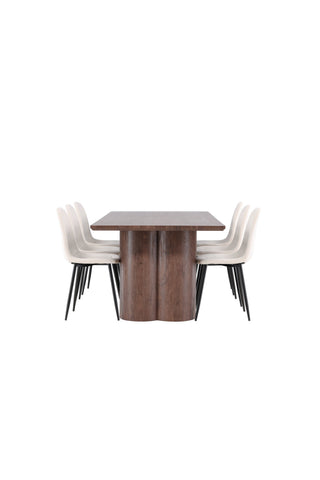 Venture Home Olivia matbord med Polar matstol