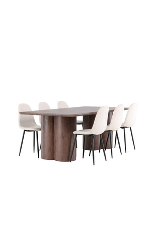 Venture Home Olivia matbord med Polar matstol