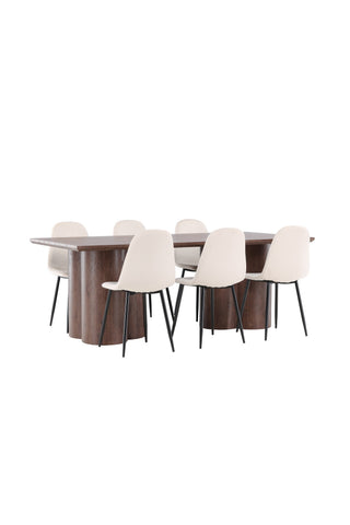 Venture Home Olivia matbord med Polar matstol