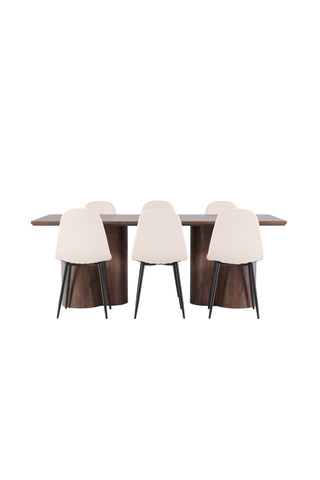 Venture Home Olivia matbord med Polar matstol
