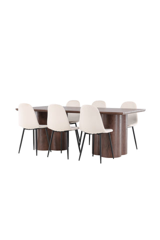 Venture Home Olivia matbord med Polar matstol