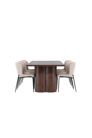 Venture Home Olivia matbord med Modesto matstol