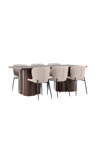 Venture Home Olivia matbord med Modesto matstol