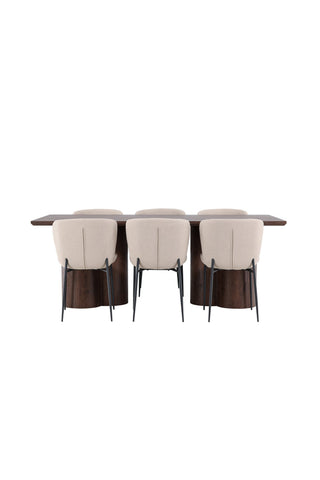 Venture Home Olivia matbord med Modesto matstol