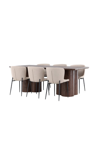 Venture Home Olivia matbord med Modesto matstol