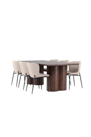 Venture Home Olivia matbord med Modesto matstol
