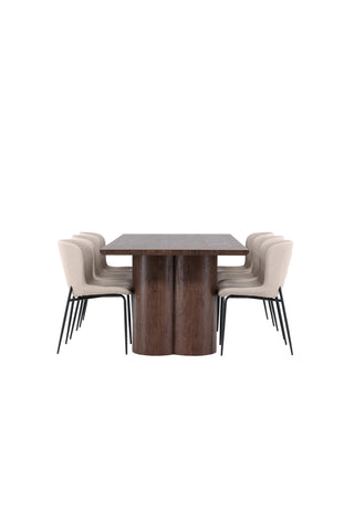 Venture Home Olivia matbord med Modesto matstol