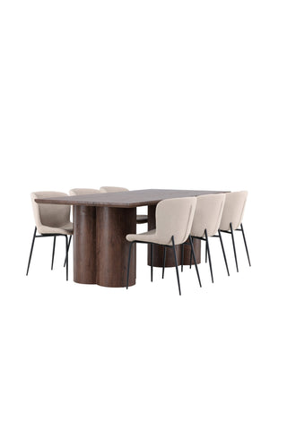 Venture Home Olivia matbord med Modesto matstol