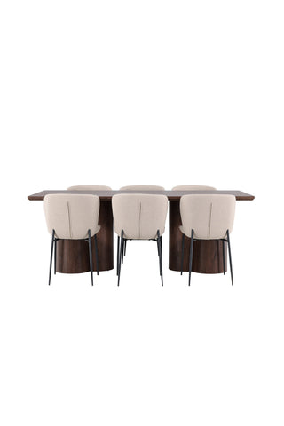 Venture Home Olivia matbord med Modesto matstol