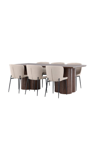 Venture Home Olivia matbord med Modesto matstol