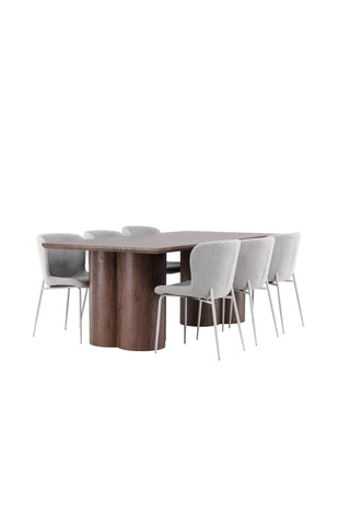 Venture Home Olivia matbord med Modesto matstol