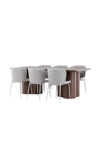 Venture Home Olivia matbord med Modesto matstol