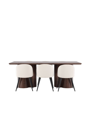 Venture Home Olivia matbord med sammetsmatsalsstol