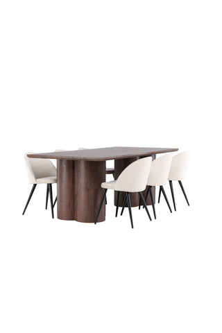 Venture Home Olivia matbord med sammetsmatsalsstol