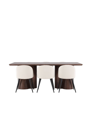 Venture Home Olivia matbord med sammetsmatsalsstol