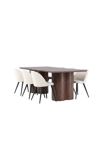 Venture Home Olivia matbord med sammetsmatsalsstol