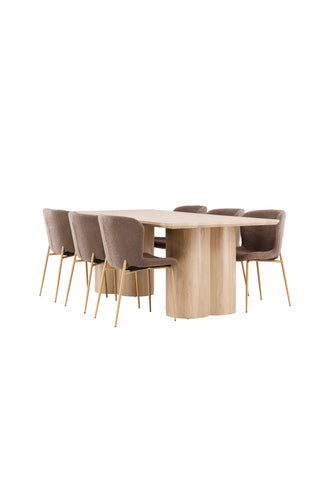 Venture Home Olivia matbord med Modesto matstol