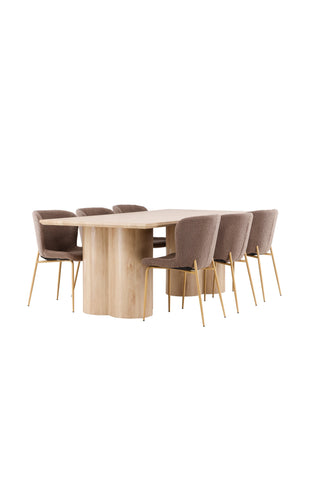 Venture Home Olivia matbord med Modesto matstol