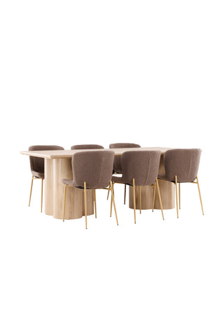 Venture Home Olivia matbord med Modesto matstol