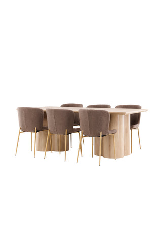 Venture Home Olivia matbord med Modesto matstol