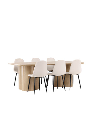 Venture Home Olivia matbord med Polar matstol