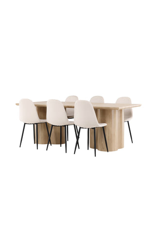Venture Home Olivia matbord med Polar matstol
