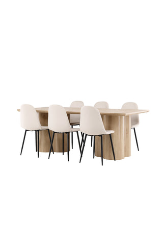 Venture Home Olivia matbord med Polar matstol