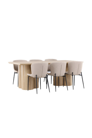Venture Home Olivia matbord med Modesto matstol