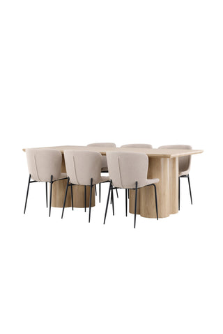 Venture Home Olivia matbord med Modesto matstol