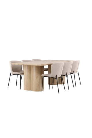 Venture Home Olivia matbord med Modesto matstol