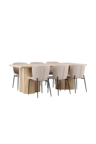 Venture Home Olivia matbord med Modesto matstol