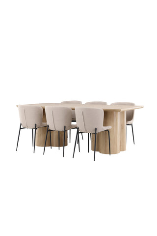 Venture Home Olivia matbord med Modesto matstol